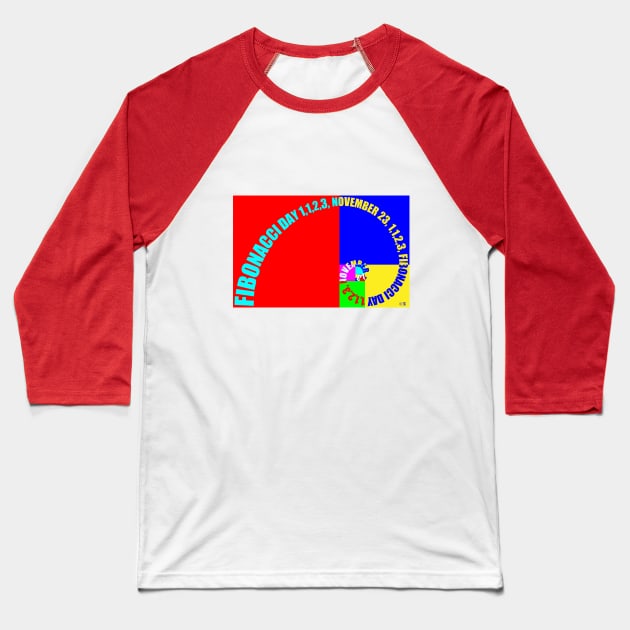 Fibonacci Day, Typographic Baseball T-Shirt by cartogram